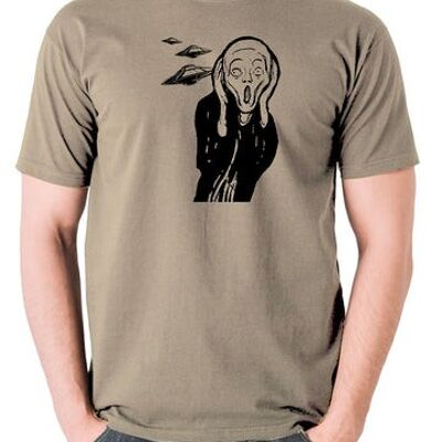 UFO T Shirt - Scream khaki