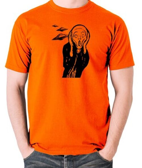 UFO T Shirt - Scream orange