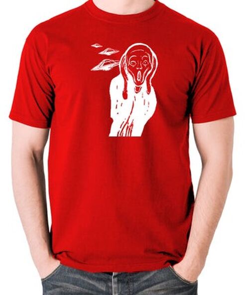 UFO T Shirt - Scream red