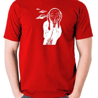 T-shirt UFO - Scream rouge