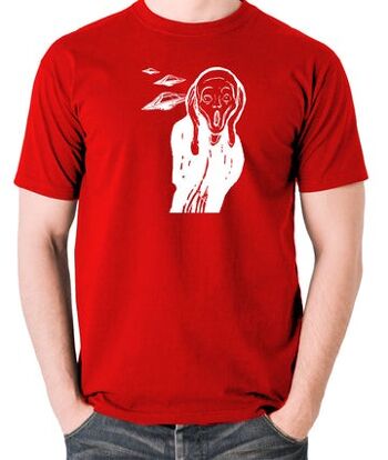 T-shirt UFO - Scream rouge