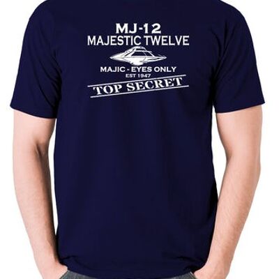 Camiseta OVNI - Majestic 12 azul marino