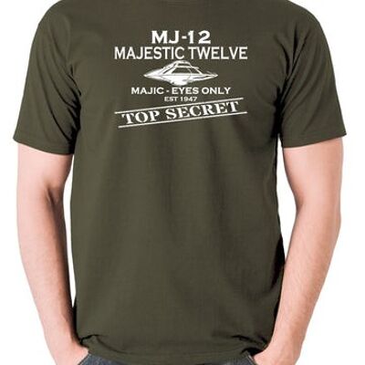 Camiseta OVNI - Majestic 12 verde oliva