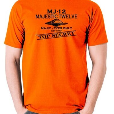 Camiseta OVNI - Majestic 12 naranja
