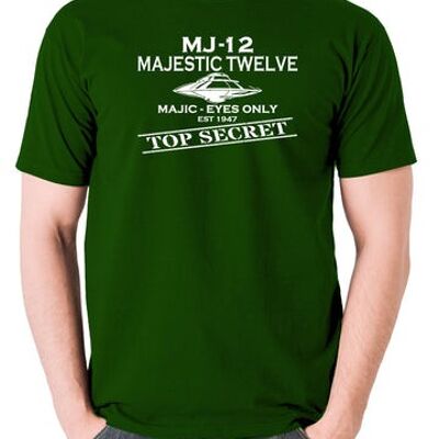 UFO T Shirt - Majestic 12 green