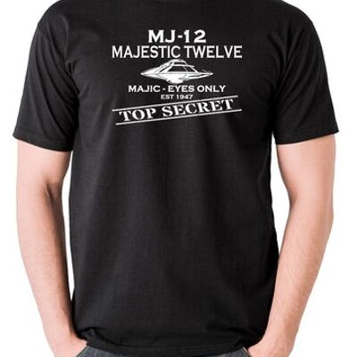 UFO-T-Shirt - Majestic 12 schwarz