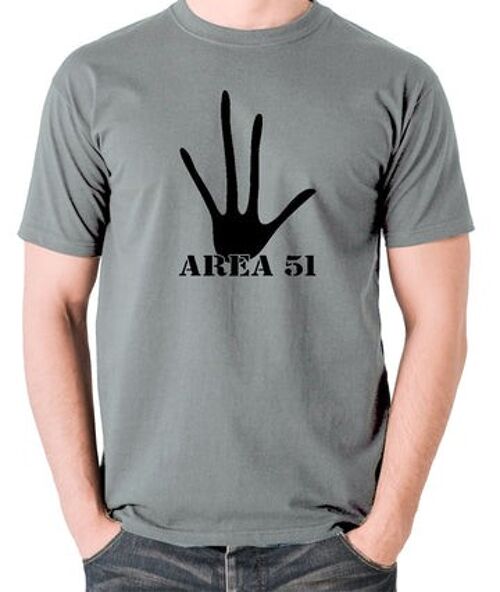 UFO T Shirt - Area 51 grey