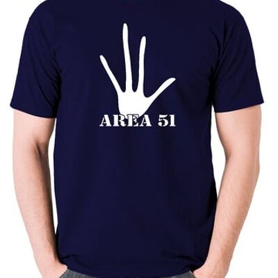 Camiseta OVNI - Area 51 azul marino