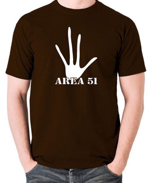 UFO T Shirt - Area 51 chocolate