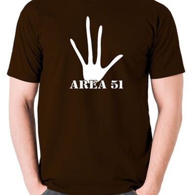 UFO-T-Shirt - Bereich 51 Schokolade