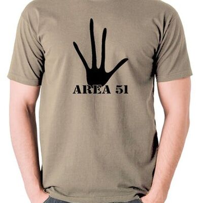 Camiseta OVNI - Área 51 caqui