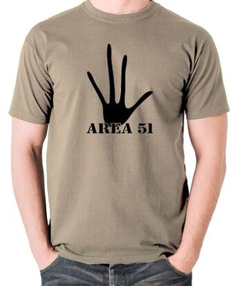 T Shirt UFO - Area 51 kaki