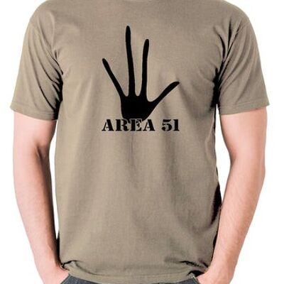 UFO T Shirt - Area 51 khaki