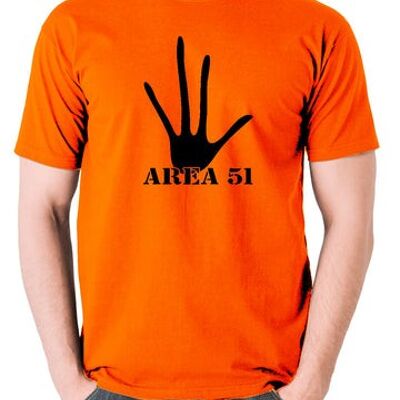 Camiseta OVNI - Área 51 naranja