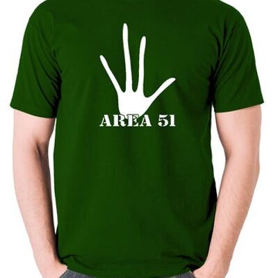 UFO-T-Shirt - Bereich 51 grün