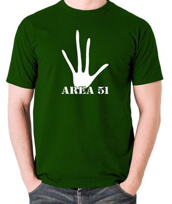 T-shirt OVNI - Zone 51 vert