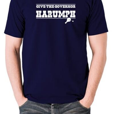 Blazing Saddles Inspired T Shirt - Give The Governor Harumph navy