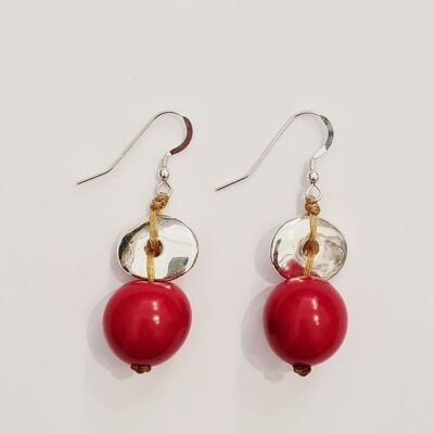 Baiana Bombona Earrings - Red