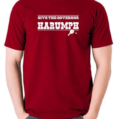 Camiseta inspirada en Blazing Saddles - Dale al gobernador Harumph rojo ladrillo