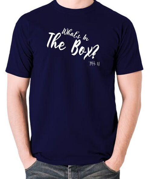 Seven Inspired T Shirt - What's In The Box? navy