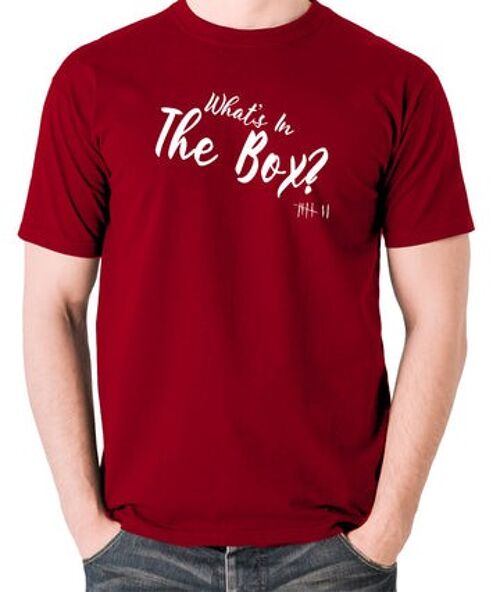 Seven Inspired T Shirt - What's In The Box? brick red