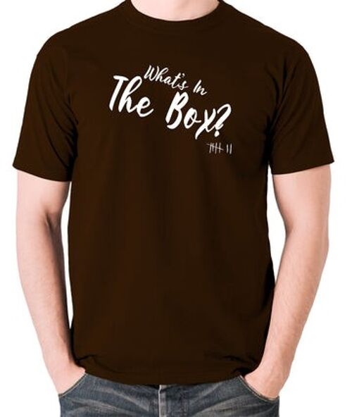 Seven Inspired T Shirt - What's In The Box? chocolate
