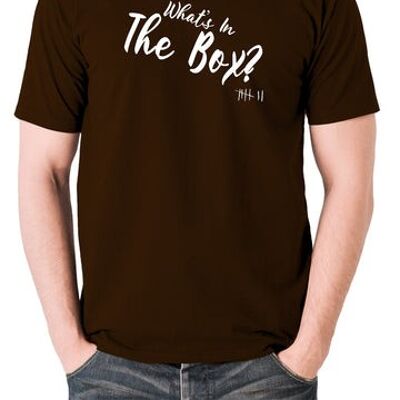 Seven Inspired T Shirt - What's In The Box? chocolate