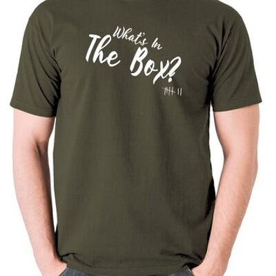 Seven Inspired T Shirt - What's In The Box? olive