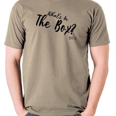 Seven Inspired T Shirt - What's In The Box? khaki