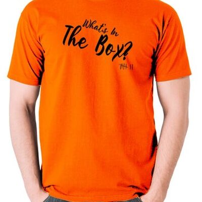 Seven Inspired T Shirt - What's In The Box? orange