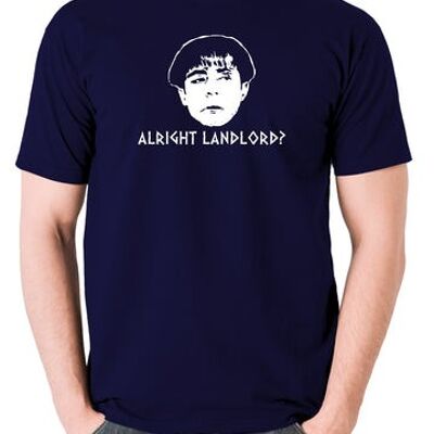 Plebs Inspired T Shirt - Alright Landlord? navy