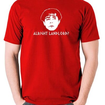 Plebs Inspired T Shirt - Alright Landlord? red