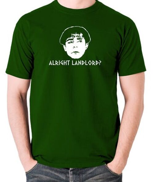 Plebs Inspired T Shirt - Alright Landlord? green