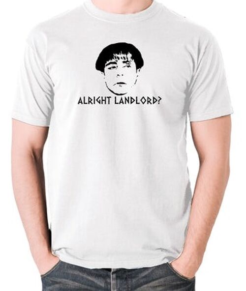 Plebs Inspired T Shirt - Alright Landlord? white