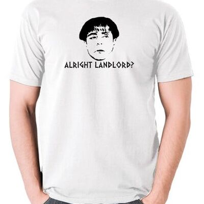 Plebs Inspired T Shirt - Alright Landlord? white