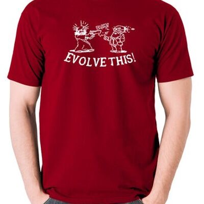 T-shirt inspiré de Paul - Faites évoluer ça ! rouge brique