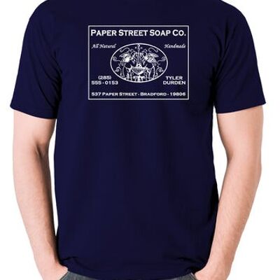 Camiseta inspirada en Fight Club - Paper Street Soap Company azul marino