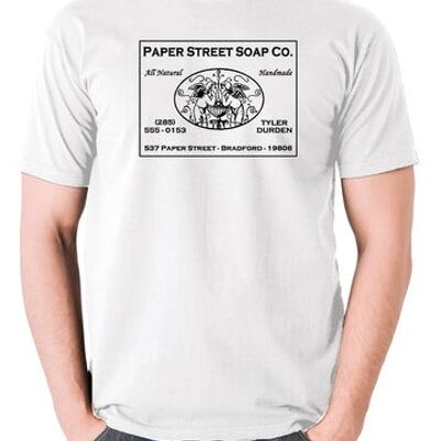 Maglietta ispirata al Fight Club - Paper Street Soap Company bianca