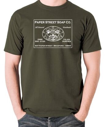 T-shirt inspiré du Fight Club - Paper Street Soap Company olive