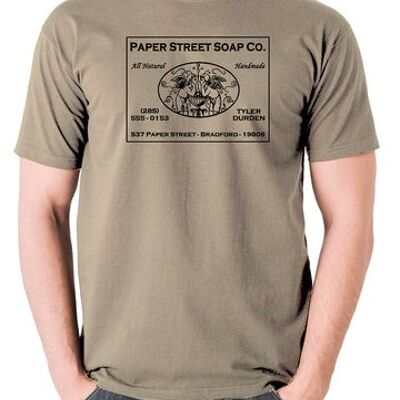 Fight Club inspiriertes T-Shirt - Paper Street Soap Company Khaki