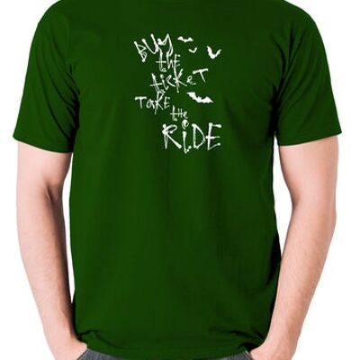 T-shirt inspiré de la peur et de la haine à Las Vegas - Achetez le billet Take The Ride vert