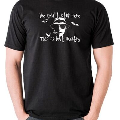 Fear and Loathing In Las Vegas inspiriertes T-Shirt - We Can't Stop Here This Is Bat Country schwarz