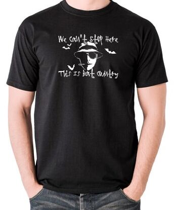 T-shirt inspiré de la peur et de la haine à Las Vegas - Nous ne pouvons pas nous arrêter ici, c'est le pays des chauves-souris noir