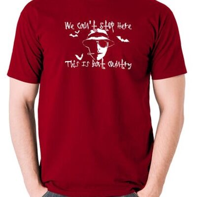 Fear And Loathing In Las Vegas Inspired T Shirt - We Can't Stop Here This Is Bat Country brick red