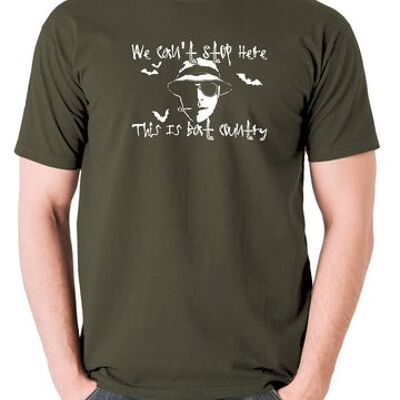 Fear And Loathing In Las Vegas Inspired T Shirt - We Can't Stop Here This Is Bat Country olive