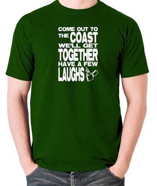 Die Hard Inspired T Shirt - Come Out To The Coast We'll Get Together Have A Few Laughs green