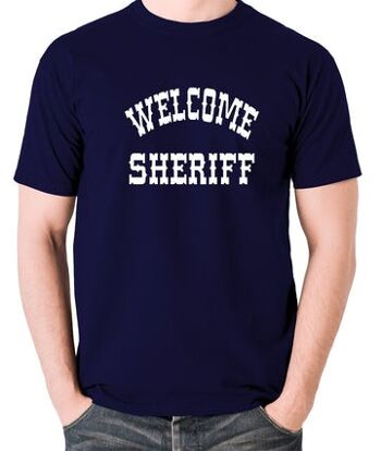 T-shirt inspiré de Blazing Saddles - Welcome Sheriff marine