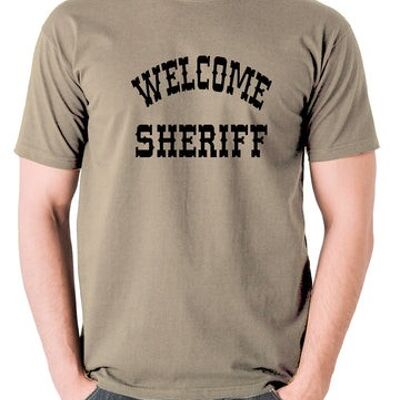 Blazing Saddles inspiriertes T-Shirt - Willkommen Sheriff Khaki