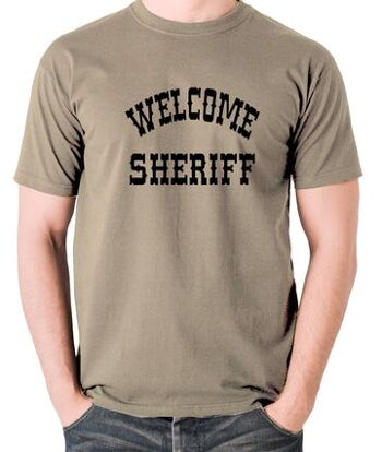 T-shirt inspiré de Blazing Saddles - Welcome Sheriff kaki