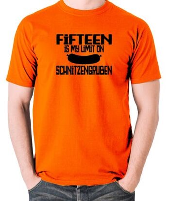 T-shirt inspiré de Blazing Saddles - Quinze est ma limite sur Schnitzengruben orange